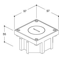 Lithoss Розетка ARPI IP64 Stainless Steel Brushed, Цвет: Серебряный