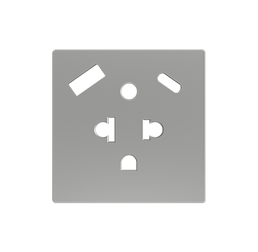 Zennio ZS55IEUA2US ZS55 — евро-американская розетка с USB C+A