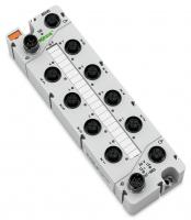 Wago 767-5803 8-канальный дискретный вход/выход, тока, 0,5 А, 8 x M12, светло-серые
