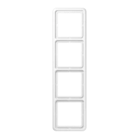 Jung CD 584 WW Рамка 4-ная, вертикальный и горизонтальный монтаж, duroplastic, CD 500, белый