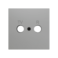 Zennio ZS70CTVRS ZS70, Декоративная накладка для ТВ/R-вставки 70x70 мм, Серебристый