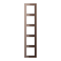 Jung AC 585 GL MO Стеклянная рамка 5-ная, вертикальный и горизонтальный монтаж, Glass, A CREATION, цвет мокко (стекло)