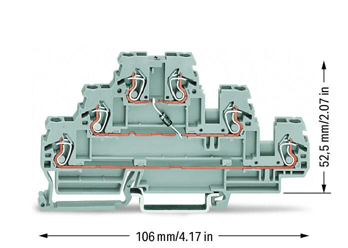 Wago 870-590/281-410 3-уровн. клемма, 1N4007