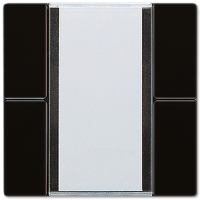 Jung LS2092NABSSW KNX универсальный кнопочный сенсор, 2 группы, цвет: Чёрный