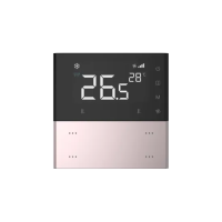 Letour LY/KW0300T10STMRGO Выключатель Т10 с сенсорным дисплеем 3", 4 кнопки, металл, закругл., золотой