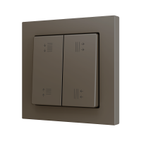 Zennio ZS552PB4MC ZS55, Двойная мягкая кнопка для 4 бинарных входов 55x55 мм – Мокко – На заказ