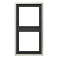 Jung ES 2982 Рамка 2-ная, вертикальный и горизонтальный монтаж, LS 990, нержавеющая сталь