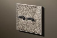 Lithoss LI0010125 Двухпозиционный переключатель Cockpit, цвет: Олово антик / Черный, оттенок: Текстурированный конус