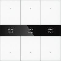 GVS CHPBD-06/36.1.10 Клавишный выключатель с дисплеем, 6 клавиш, белый, антиблик