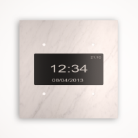 Tense KNX_INFSCBM4 Сенсорный выключатель KNX Infinity Stone Carrara Bianco Marble 4F, цвет: Белый