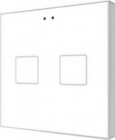 Zennio ZVI-F2-W Выключатель сенсорный KNX Flat F2, 2-кнопочный, цвет: Белый, оттенок: Без оттенка