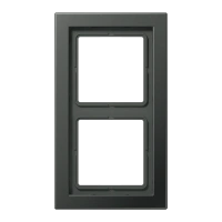 Jung ALD 2982 AN Рамка 2-ная, вертикальный и горизонтальный монтаж, Лакированный алюминий, LS-DESIGN, антрацитовый (лакированный алюминий)