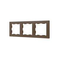 Zennio 980000303 ZS55, Рамка на 3 секции, Мокко