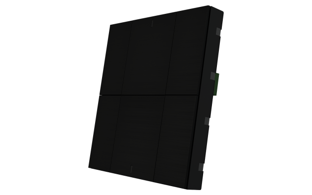 Interra ITR340-0611 iSwitch+ - 6-кнопочный KNX выключатель, алюминий, черный матовый