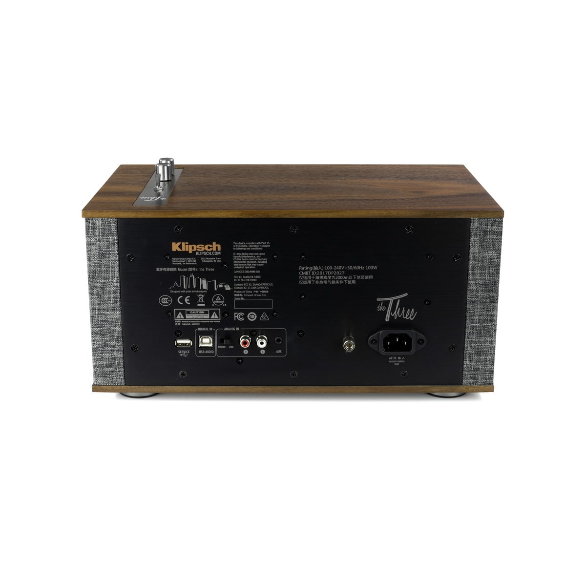 Klipsch 216651 Беспроводная акустика Klipsch The Three II Walnut, цвет: Темно - коричневое дерево