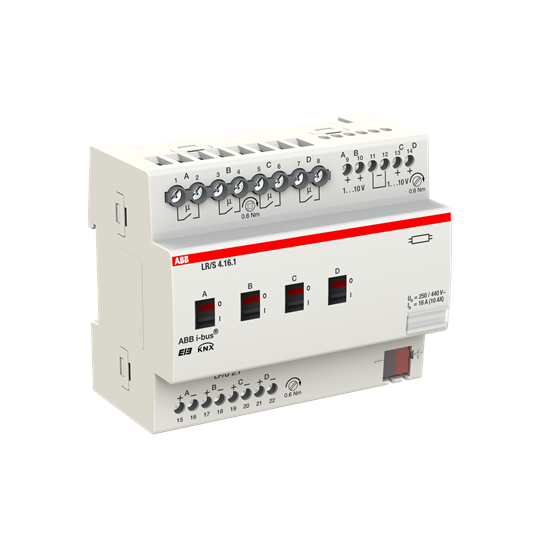 ABB LR/S 4.16.1 LR/S4.16.1 Световой контроллер, 4-канальный, 1-10 В, MDRC
