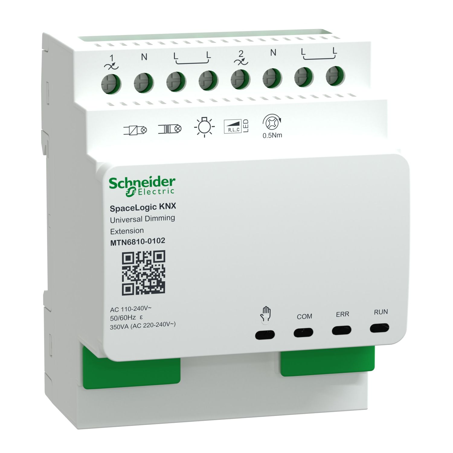 Schneider MTN6810-0102 Диммер SpaceLogic KNX Universal Dimming, Extension 2 канала