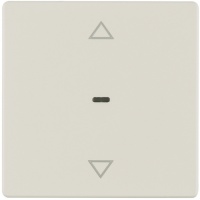 Berker 85241122 Кнопка для вставки жалюзи, Q.1/Q.3, белый, с эффектом бархата, цвет: Белый, оттенок: С эффектом бархата