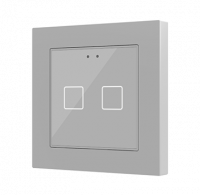Zennio ZVIF55X2VTS Выключатель сенсорный KNX Flat 55 X2, версия vT, 2-кнопочный, цвет: серебро