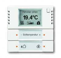 ABB 6124/01-884-500 Терморегулятор KNX с дисплеем, белый бархат, цвет: Белый, оттенок: Бархат