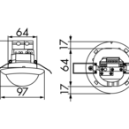 B.E.G. 92217 Потолочный датчик присутствия PD4-M-DIM-C, цвет: Белый матовый, похожий RAL9010