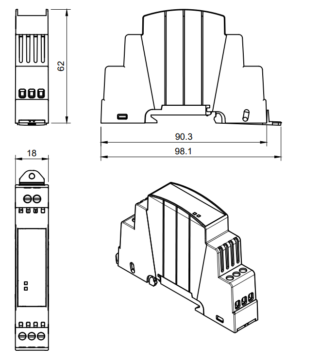 Atrel RDC-L1024-1 SSR реле 24в 2A (импульсный 8А до 1с)