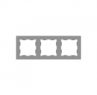 Zennio 980000306 ZS55. 3-постовая рамка, цвет: серебряный