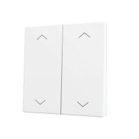 Zennio ZS70CSOFT24SHMW ZS70, Крышка для двух кнопок KNX Soft 70x70 мм, Наклон вверх и вниз, Значок затвора, Матовый белый