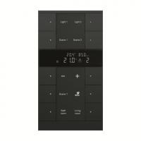 ABB SBC/U10.0.1-885 Регулятор комнатной температуры с датчиками CO2/влажности, 10-клавишный, чёрный бархат, цвет: Чёрный, оттенок: Бархат