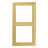 Jung LSZ ME 982 BF C Рамка 2-ная, вертикальный и горизонтальный монтаж, Лакированный термопласт, LS ZERO, латунь Classic (лакиров.)