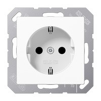 Jung EP1420KIWW EcoProfi Розетка со шторками 2К+З 16 А 250В~, белый