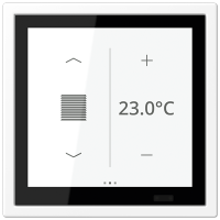 Jung LSZ 459 BF D1 S WWM KNX комнатный контроллер LS TOUCH, Цвет: Белый, оттенок: Белоснежный матовый