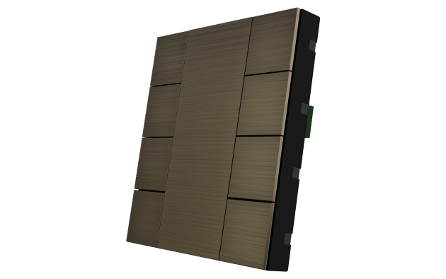 Interra ITR340-0812 iSwitch+ - 8-кнопочный KNX выключатель, алюминий, бронза матовая