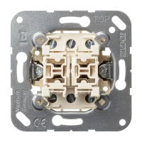 Jung 539 U Двухклавишный механизм кнопок без фиксации, переключающий контакт