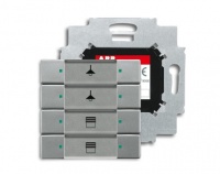 ABB 6127/01-803-500 Сенсор 4-клавишный с коплером в комплекте, метеор, цвет: Серый, оттенок: Металлик