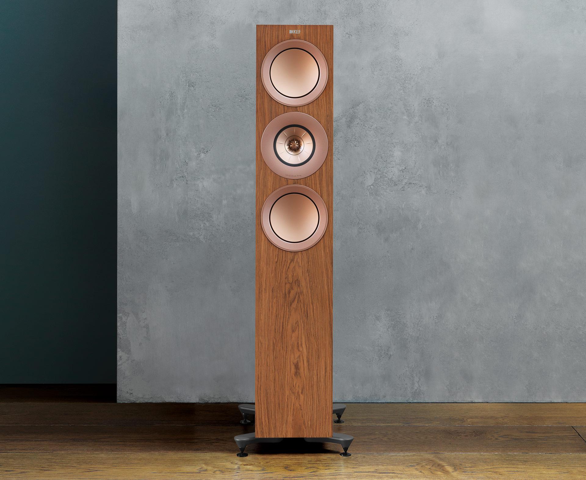 Kef 191815 Напольная акустика KEF R5 Walnut, цвет: Темно - коричневое дерево