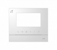 ABB 52313FC-W Рамка для абонентского устройства 4,3, белый глянцевый, с символом индукционной петли