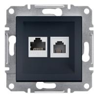 Interra 
					ITR5200171
				 RJ11 + RJ45 Data Socket CAT6 UTP - Anthracite