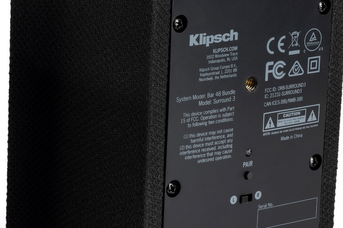 Klipsch 203220 Беспроводная акустика Klipsch Surround 3, цвет: Чёрный