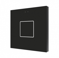 Zennio ZVIF1V2A Выключатель сенсорный KNX Flat 1 V2, 1-кнопочный, LED индикация, цвет: Чёрный