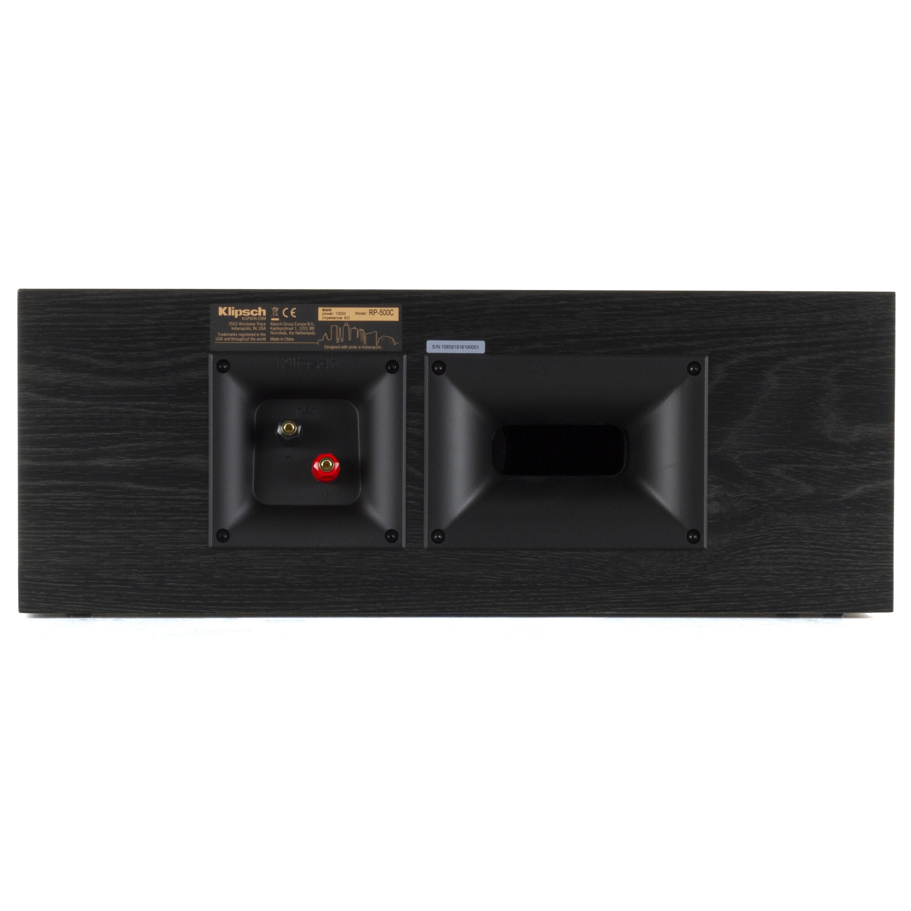 Klipsch 192410 Акустика центрального канала Klipsch RP-500C ebony, цвет: Чёрный
