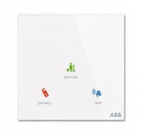 ABB TA/U3.1.1-CG Наружный индикатор со звонком, 86х86, цвет: Белый