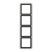 Jung CD 584 PT Рамка 4-ная, вертикальный и горизонтальный монтаж, Анодированный алюминий, CD 500, платина