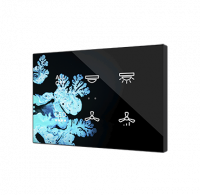 Zennio ZVIFXLX6 Flat XL X6. Стеклянный сенсорный выключатель - 6 кнопки, цвет: произвольный