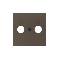 Zennio 830001503 ZS55, Декоративная накладка для ТВ/R-вставки 55x55 мм, Мокко