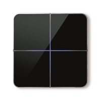 Basalte 204-03 Выключатель ENZO, black glass, FT