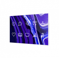 Zennio ZVIFXLX10 Flat XL X10. Стеклянный сенсорный выключатель - 10 кнопки, цвет: произвольный