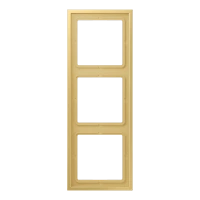 Jung LSZ ME 983 BF C Рамка 3-ная, вертикальный и горизонтальный монтаж, Лакированный термопласт, LS ZERO, латунь Classic (лакиров.)