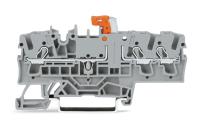 Wago 2002-1771 3-пров. клеммник с размыкателем, 0,25 - 2,5 (4) мм2, серый