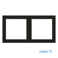Ekinex EK-P2S-GAE Плата "71" пластиковая, 2 поста (60х60), цвет - интенсивный черный